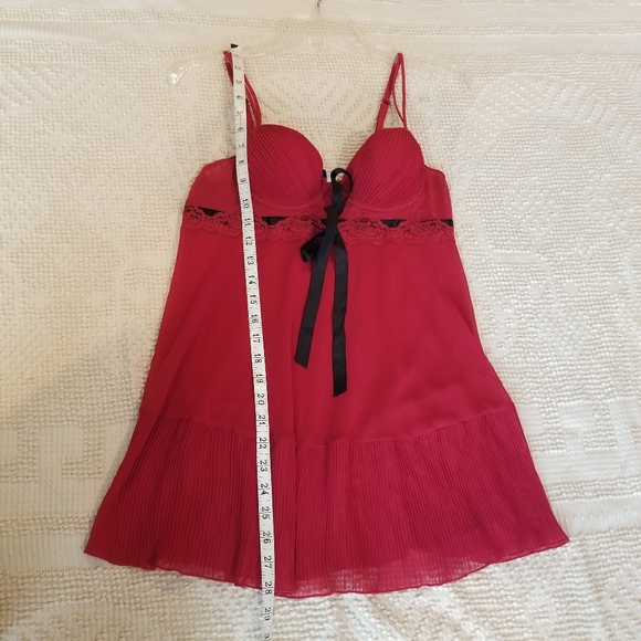 DELICATES Sexy Red Sheer Padded Babydoll Nightie - Picture 12 of 12